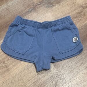 Hurley Women’s Casual Blue Shorts with Logo Patch Size Small